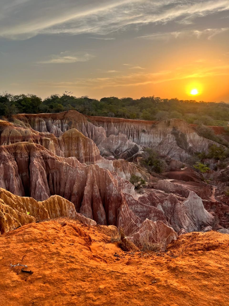 Il canyon di Marafa illuminato dal tramonto